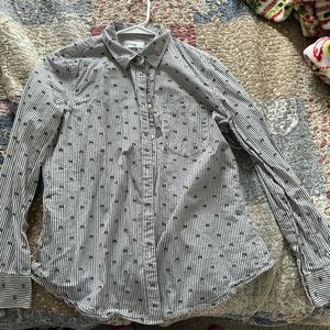 Gap Petite L Fitted Boyfriend Button Down